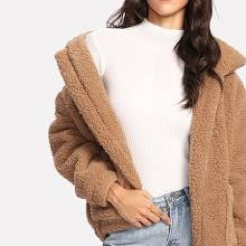 Fluffy brown jacket